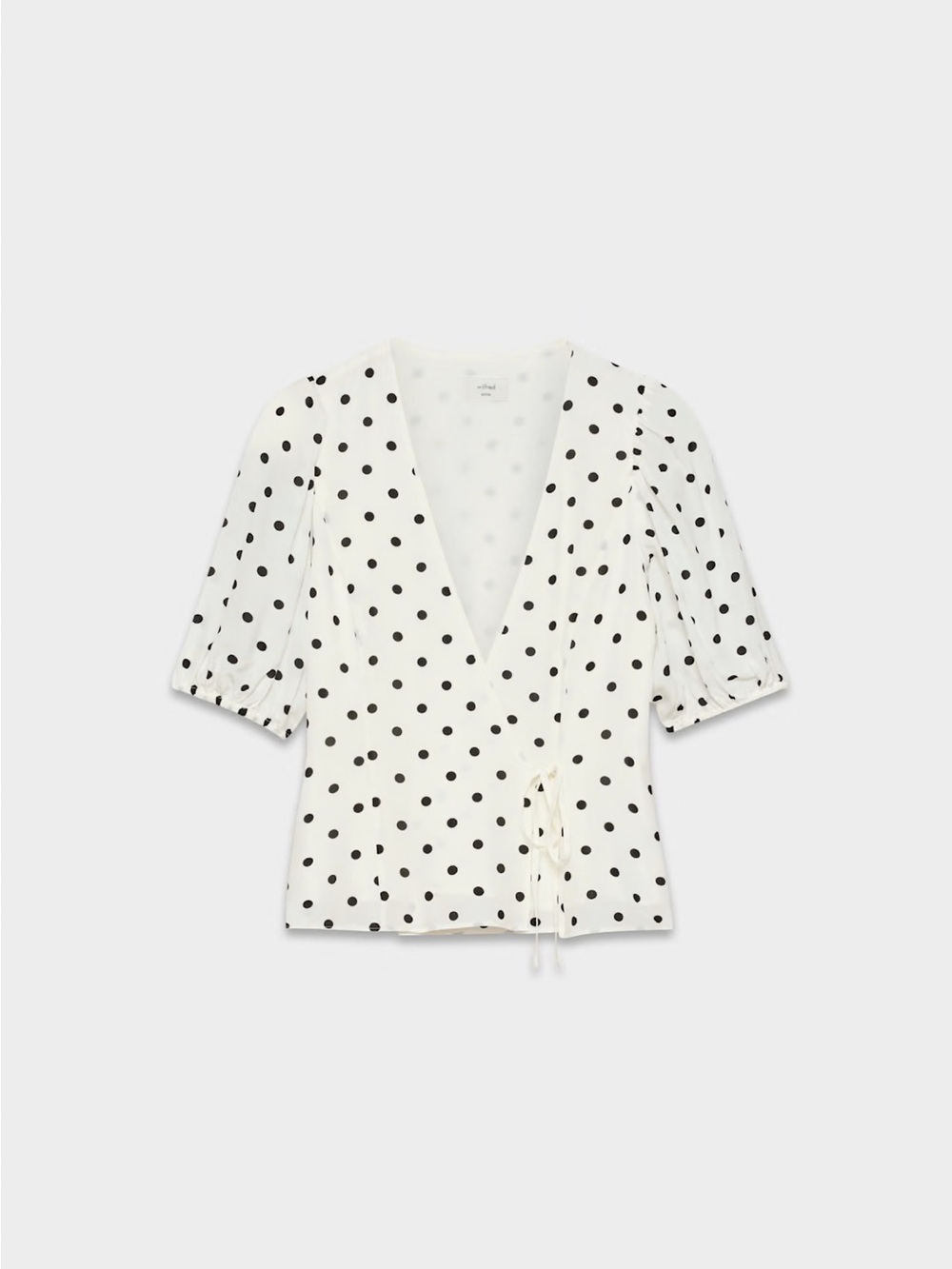 Aritzia Wilfred Cream Polka Dot Lexis Blouse - XS